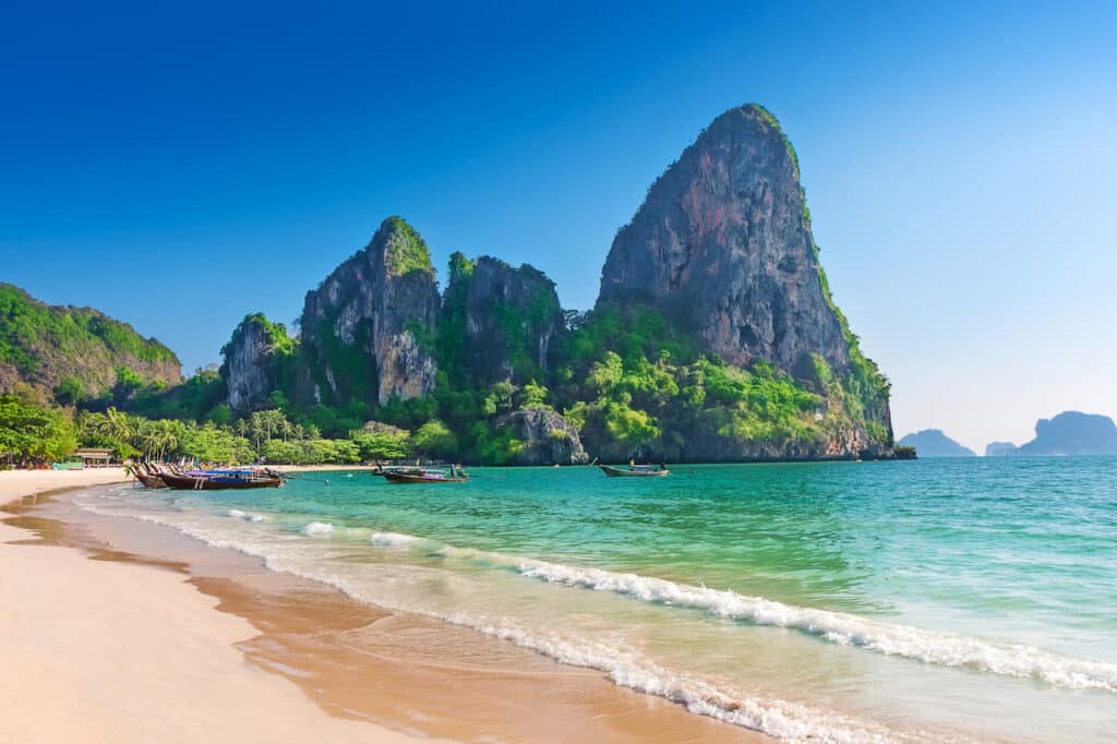Railay, bo ved en av de beste strendene i Thailand