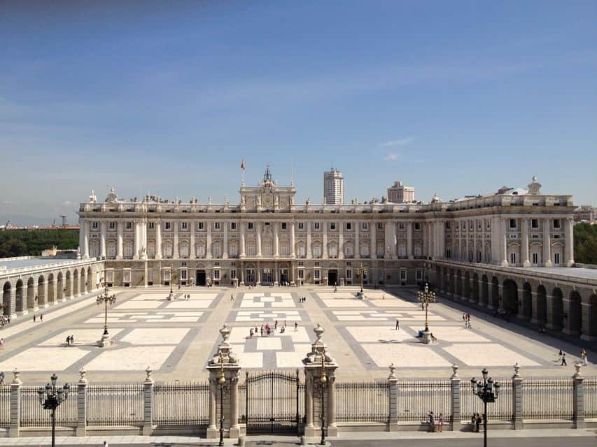 Det kongelige slottet Palacio Real i Madrid
