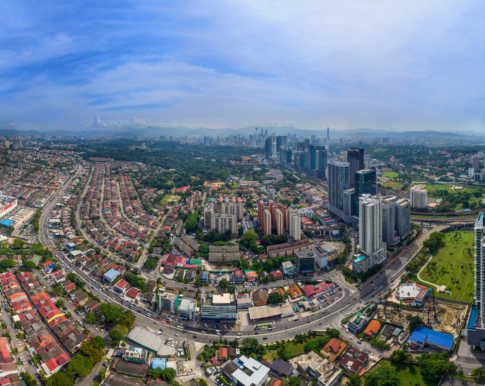 Flyfoto av Bangsar i Kuala Lumpur med Bangsar Village