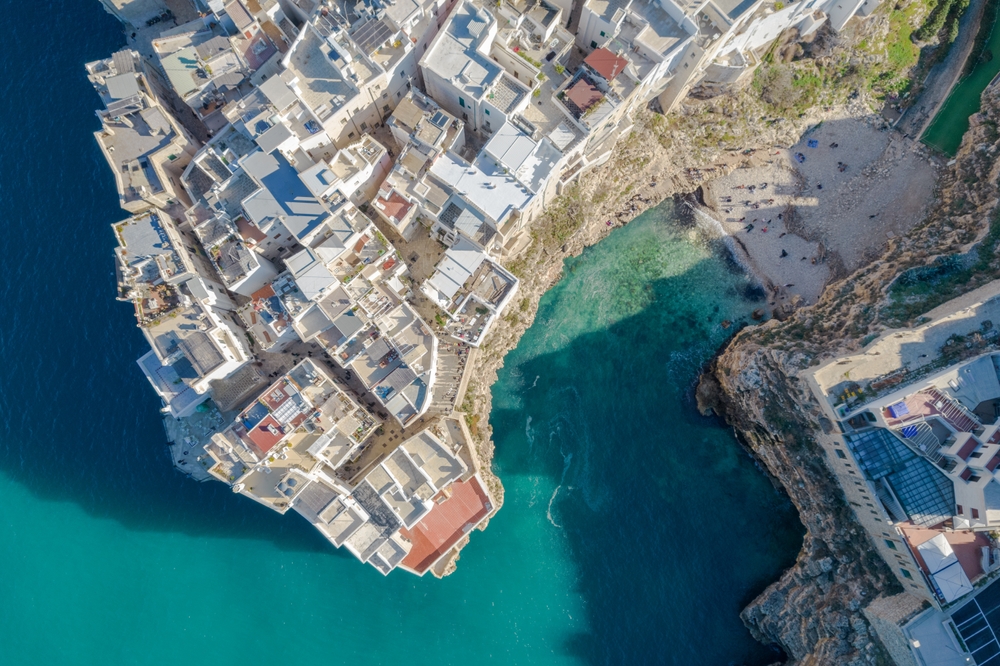 Flyfoto av Polignano a Mare i Puglia