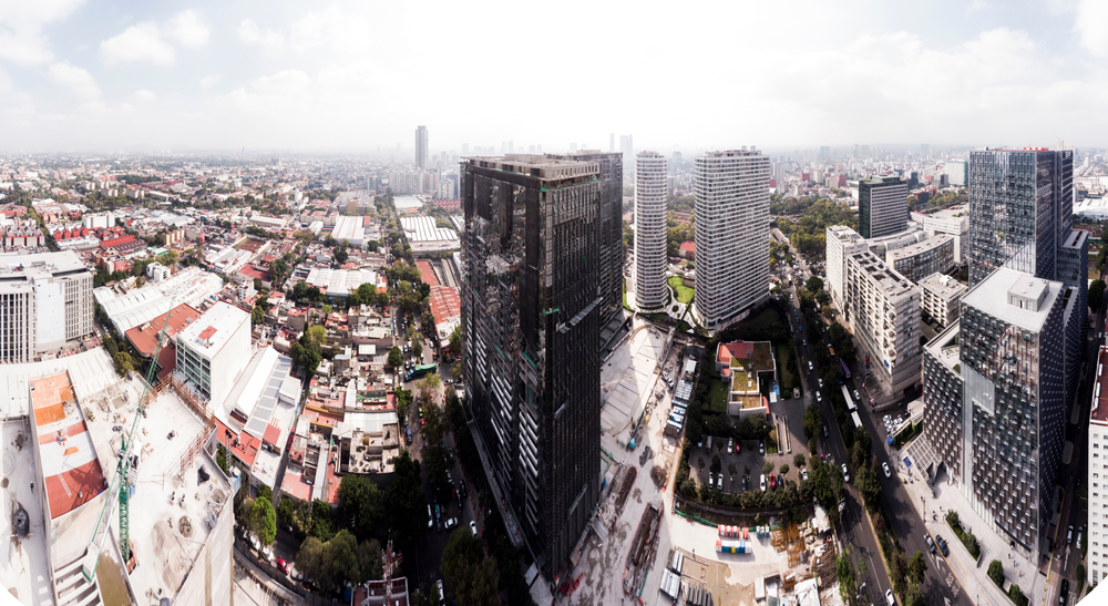 Hvor bør man bo i Mexico City? De 6 beste områdene & gode hoteller 6 Flyfoto av bydelen Polanco i Mexico City