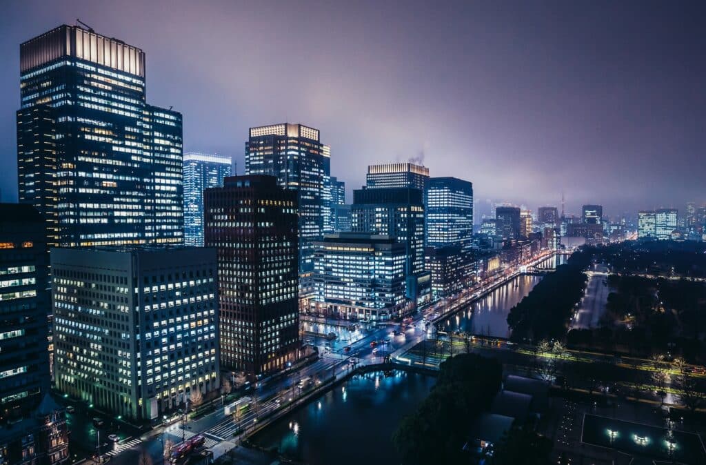 Forretningsstrøket Marunouchi i Tokyo