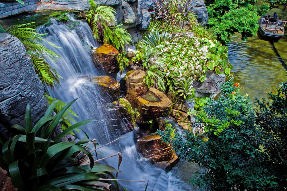 Foss og tropisk hage i Gaylord Opryland Resort i Music Valley i Nashville