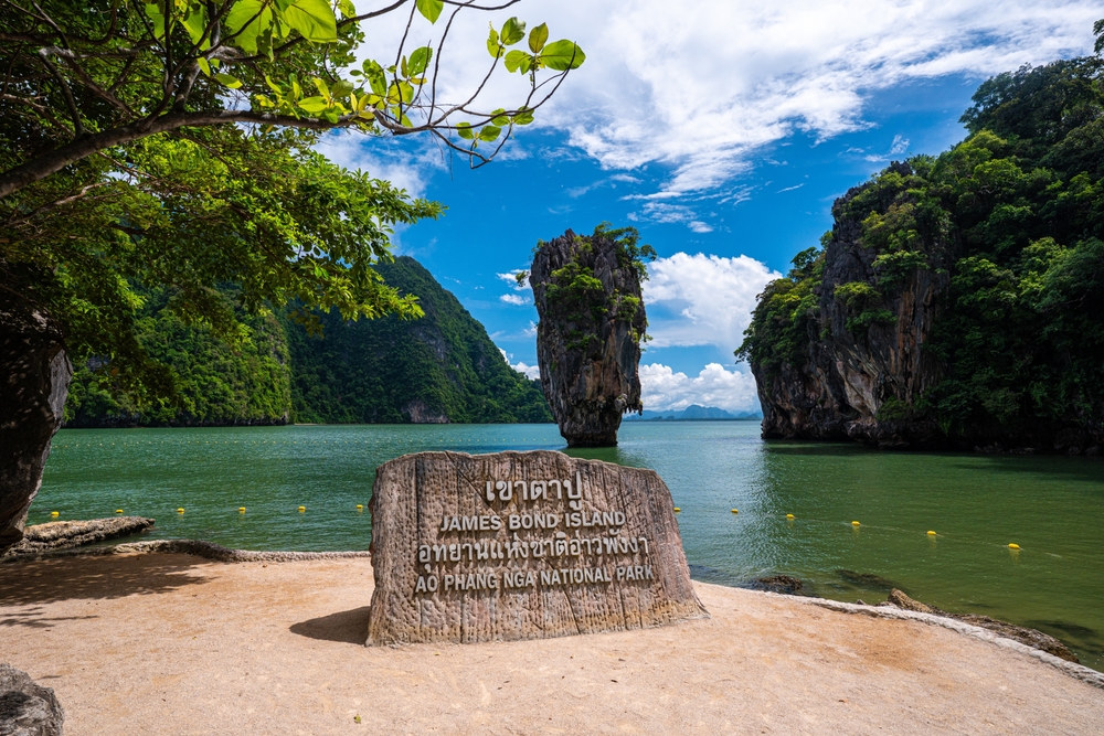 Klippesøylen Ko Tapu ved James Bond Island i Phang Nga-bukta
