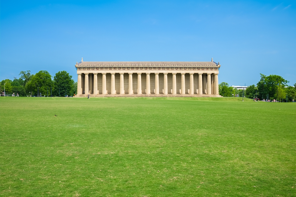 Kopien av Parthenon i Centennial Park i Nashville