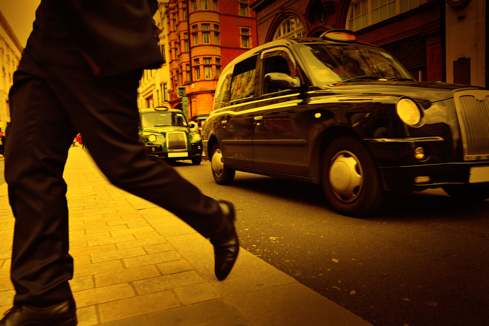London-taxi på Oxford Street