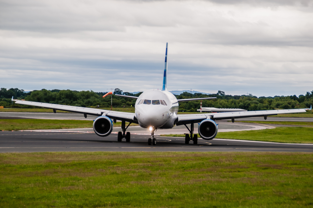 Fly som lander på Manchester lufthavn