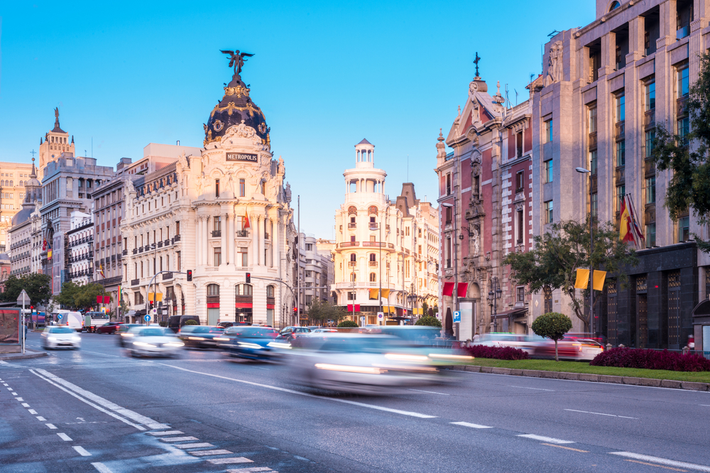 Metrópolis-bygningen på Gran Vía i Madrid