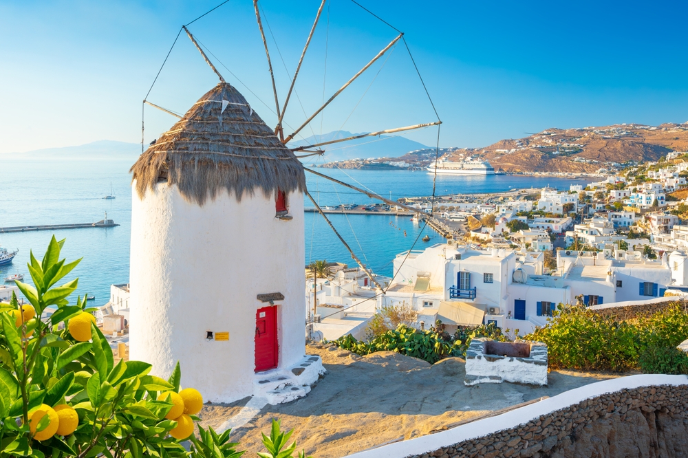 Utsikt over Mykonos by
