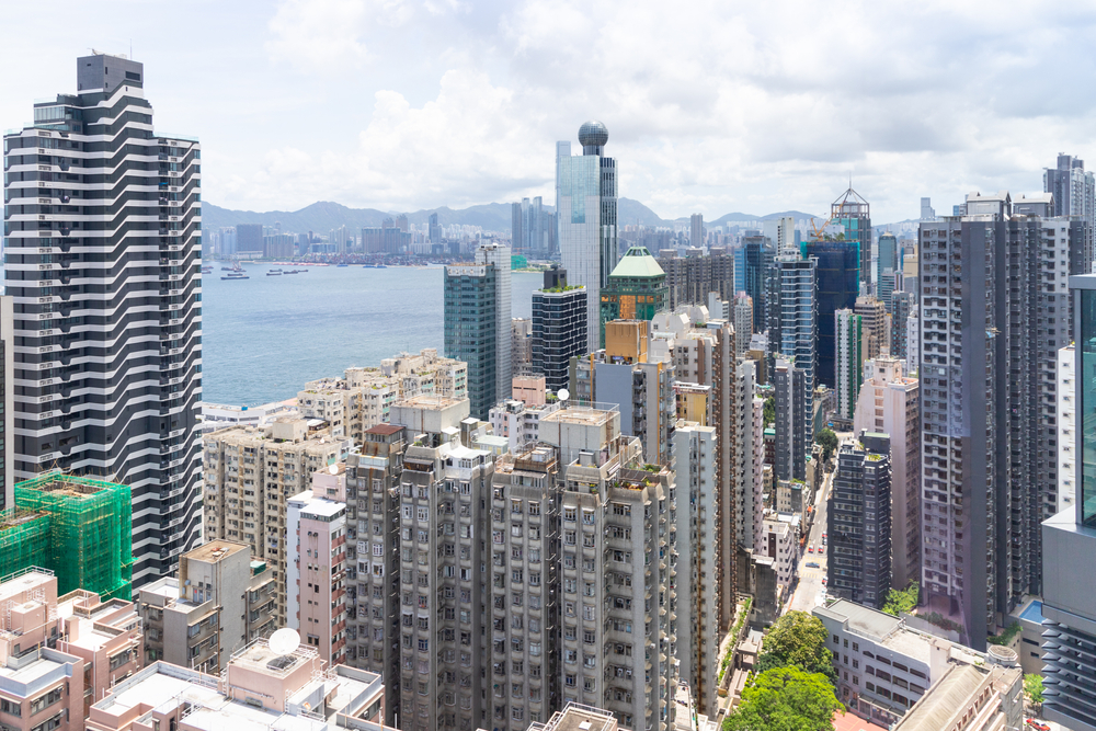 Nærings- og boligbygg i Sheung Wan på Hong Kong Island