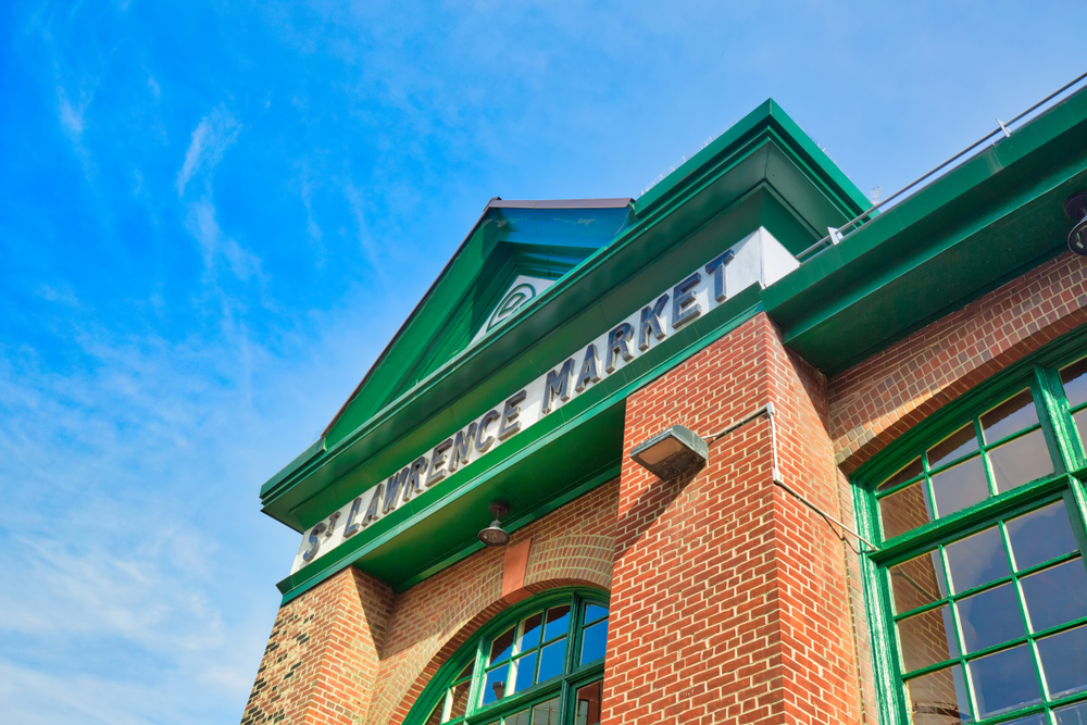 St. Lawrence Market på hjørnet av Front Street og Lower Jarvis Street i Toronto