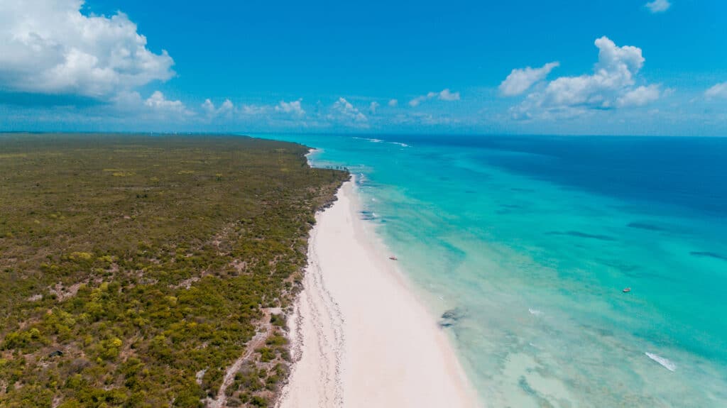 Stranden i Matemwe på Zanzibar