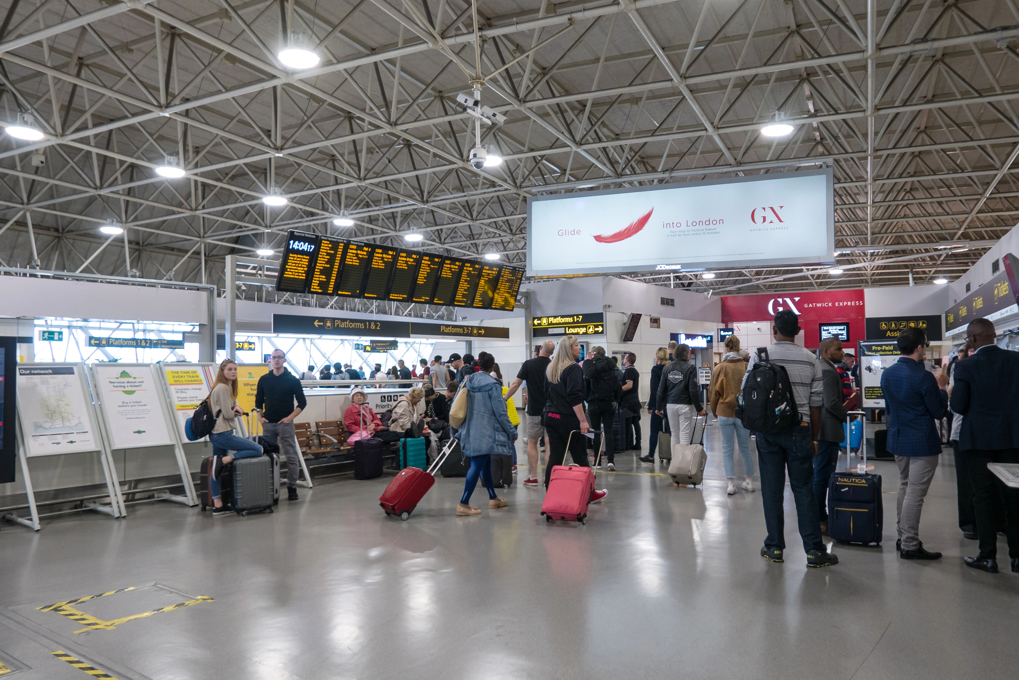 Togstasjonen på Gatwick lufthavn
