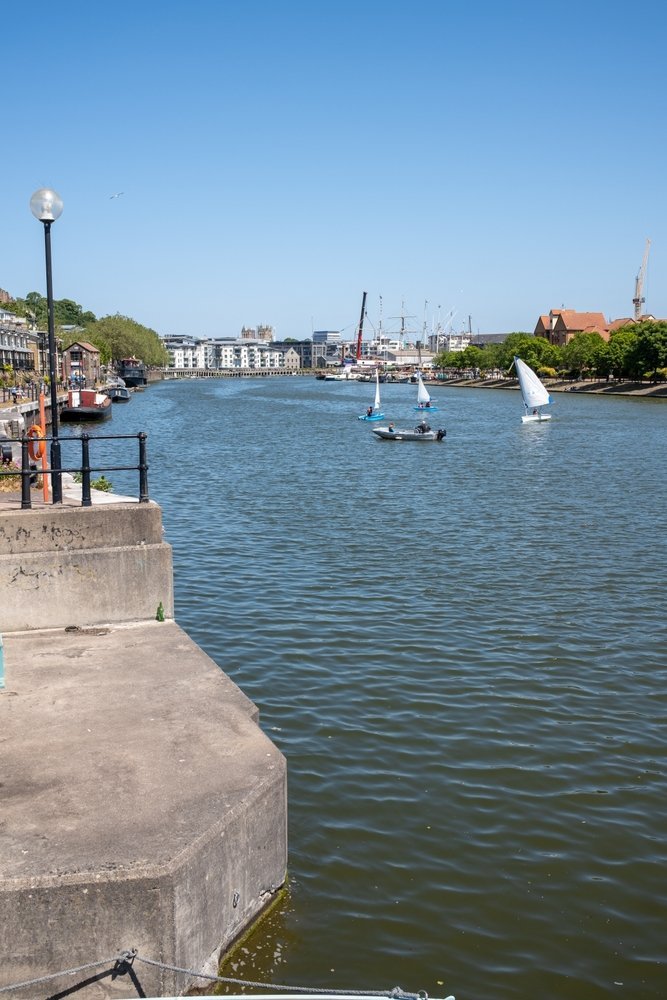 Floating Harbour og kaiene ved Harbourside i Bristol
