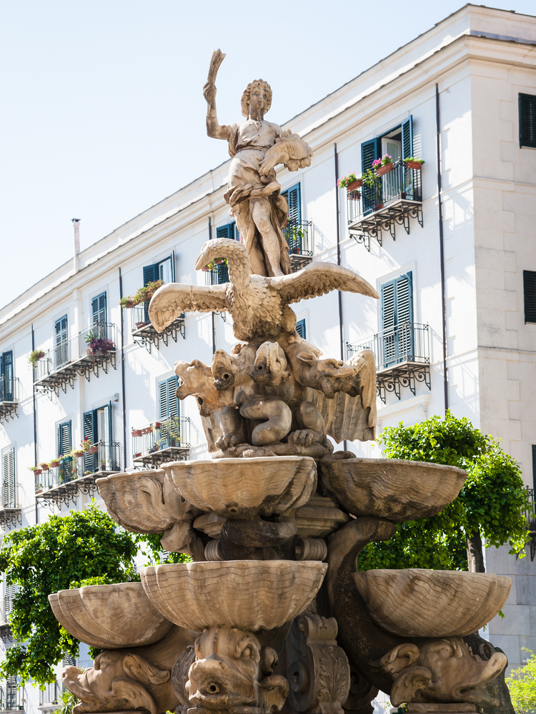 Fontana del Garraffo på Piazza Marina i Kalsa i Palermo