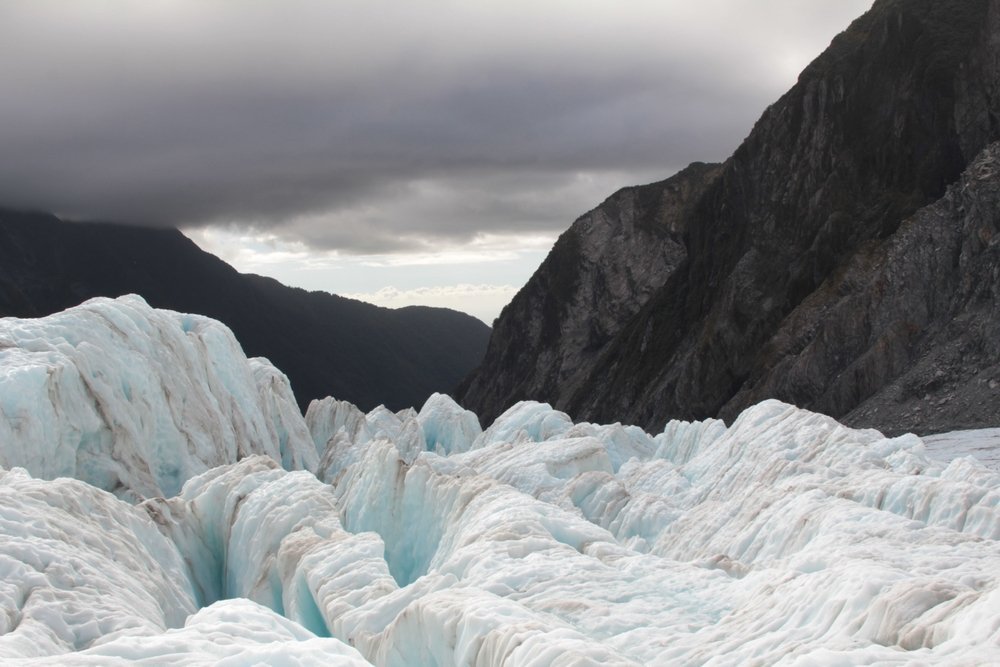 Franz Josef-breen i De sørlige alper på vestkysten av New Zealand