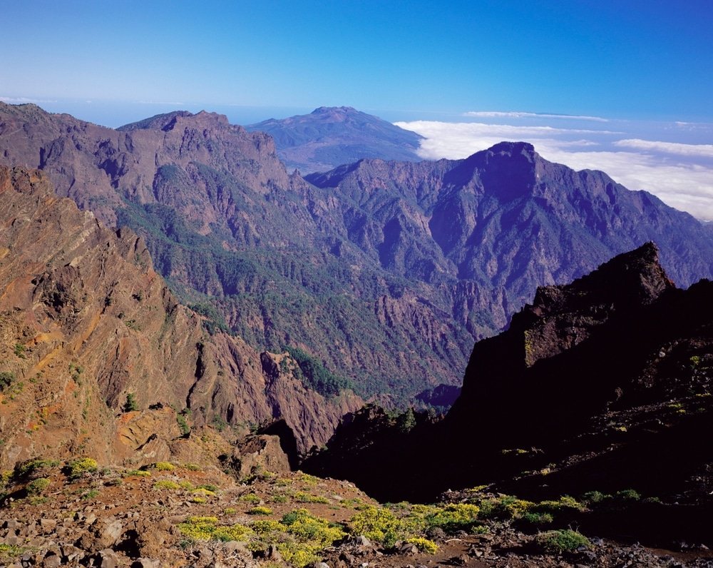 Utsikt over Caldera de Taburiente fra Roque de los Muchachos på La Palma