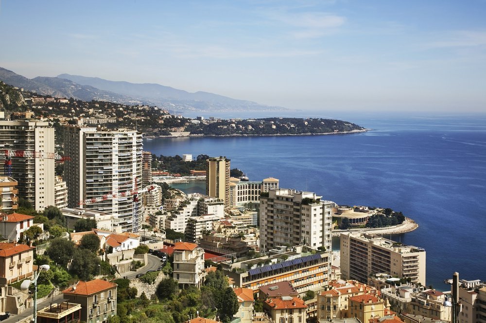Larvotto-stranden og strandbydelen i Monaco