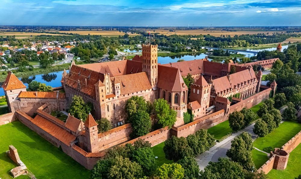 Malbork slott ved elven Nogat