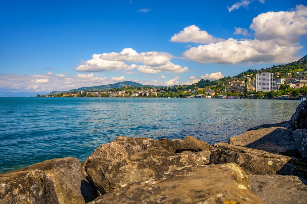Montreux ved Genfersjøen i Sveits