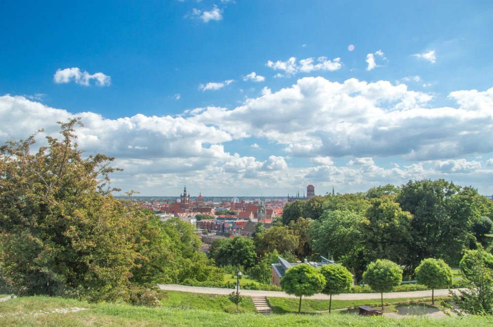 Panorama over Gdansk fra Gradowa-høyden
