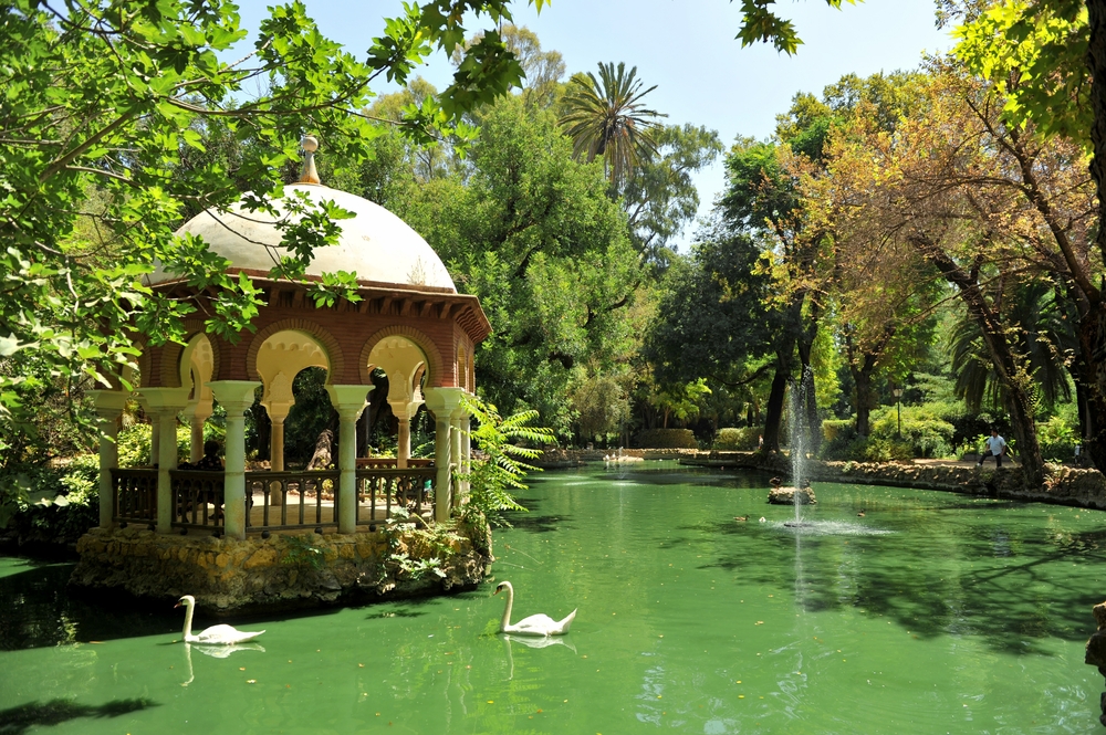 Severdigheter i Sevilla: de 17 beste tingene å se og gjøre 5 Svaner i andedammen ved paviljongen i Parque de María Luisa i Sevilla
