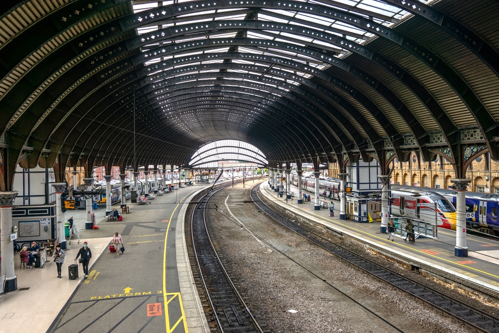 Perrongen på York Station