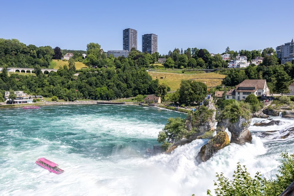 Rheinfall ved Schaffhausen, Europas største foss