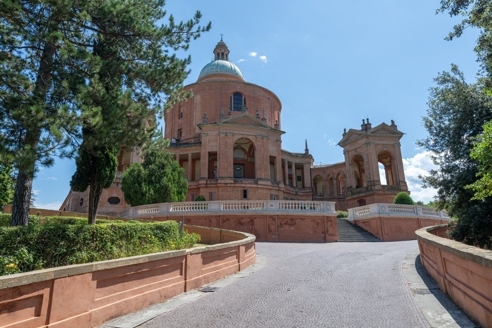 Santuario della Madonna di San Luca på åsen over Bologna