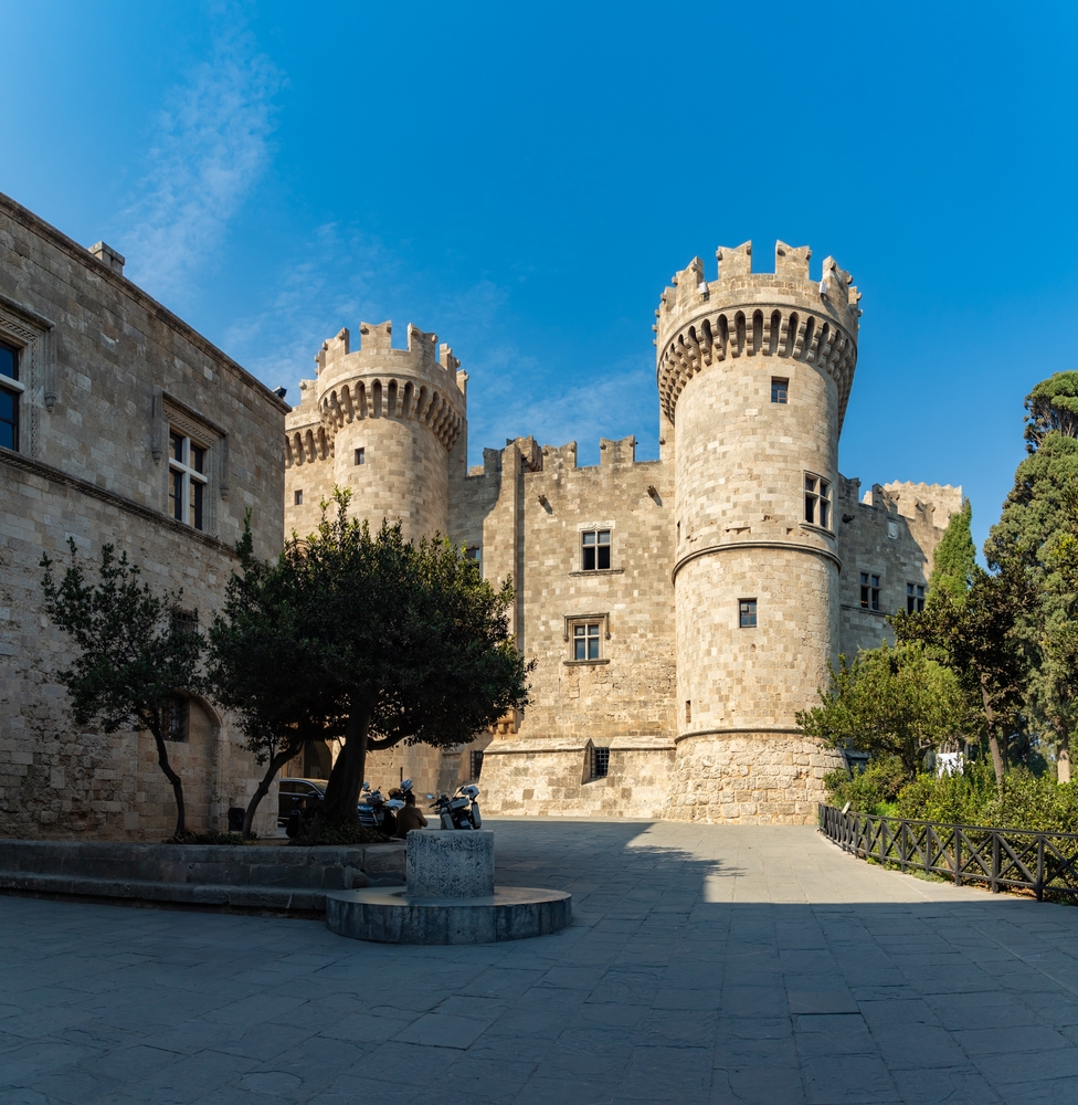 Stormesterpalasset i Old Town i Rhodos by