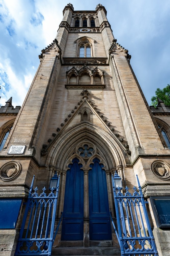 Den tidligere kirken Ramshorn i Ingram Street i Merchant City i Glasgow