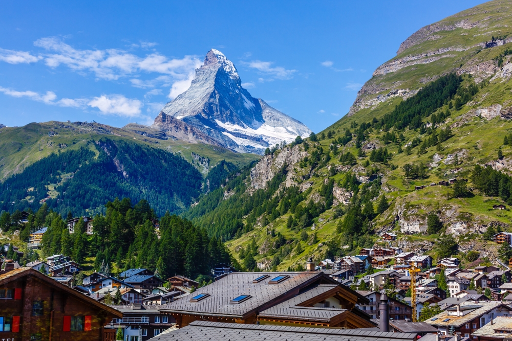 Zermatt med Matterhorn i bakgrunnen